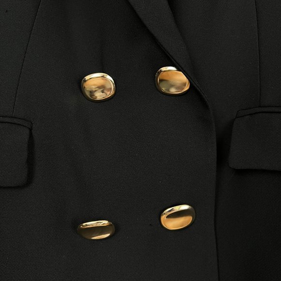 Zara Double Breasted Long Blazer Coat Jacket Mini Dress Trench Peacoat Oversized - Picture 7 of 14